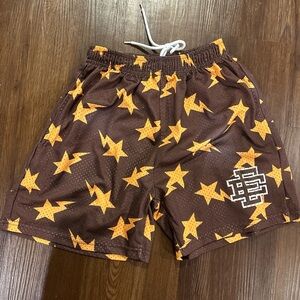 Eric Emanuel Brown and Orange Star Athletic Shorts